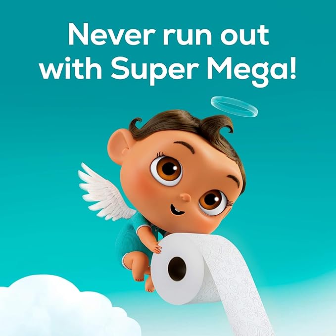 Angel Soft Toilet Paper, 6 Super Mega Rolls = 36 Regular Rolls, Soft and Strong Toilet Tissue