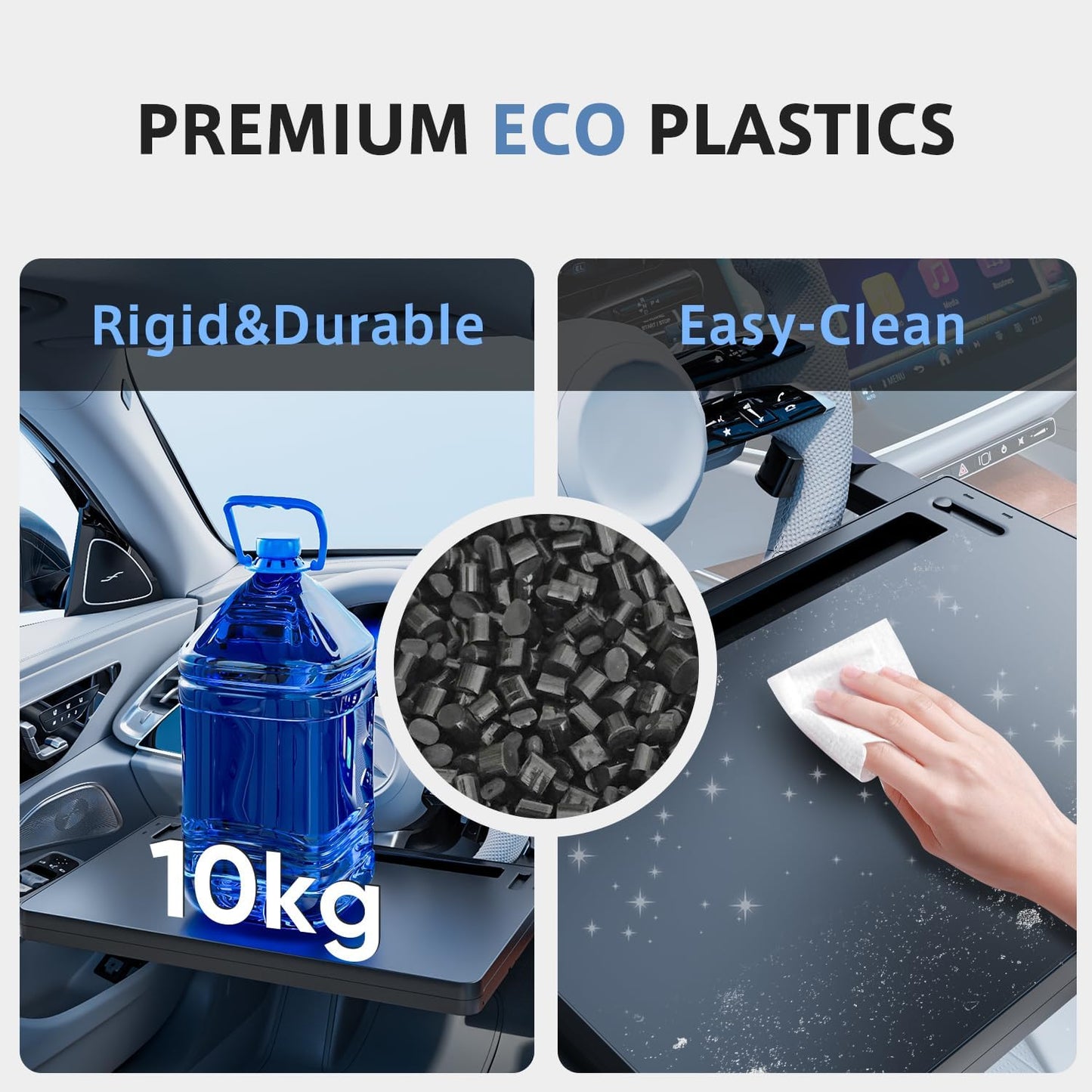 Steering Wheel Tray, Car Food Tray, Car Desk for Laptop, Multipurpose Car Table for Eating & Work, Adjustable Car Tray with Drawer and Anti-Slip Protective Adhesive