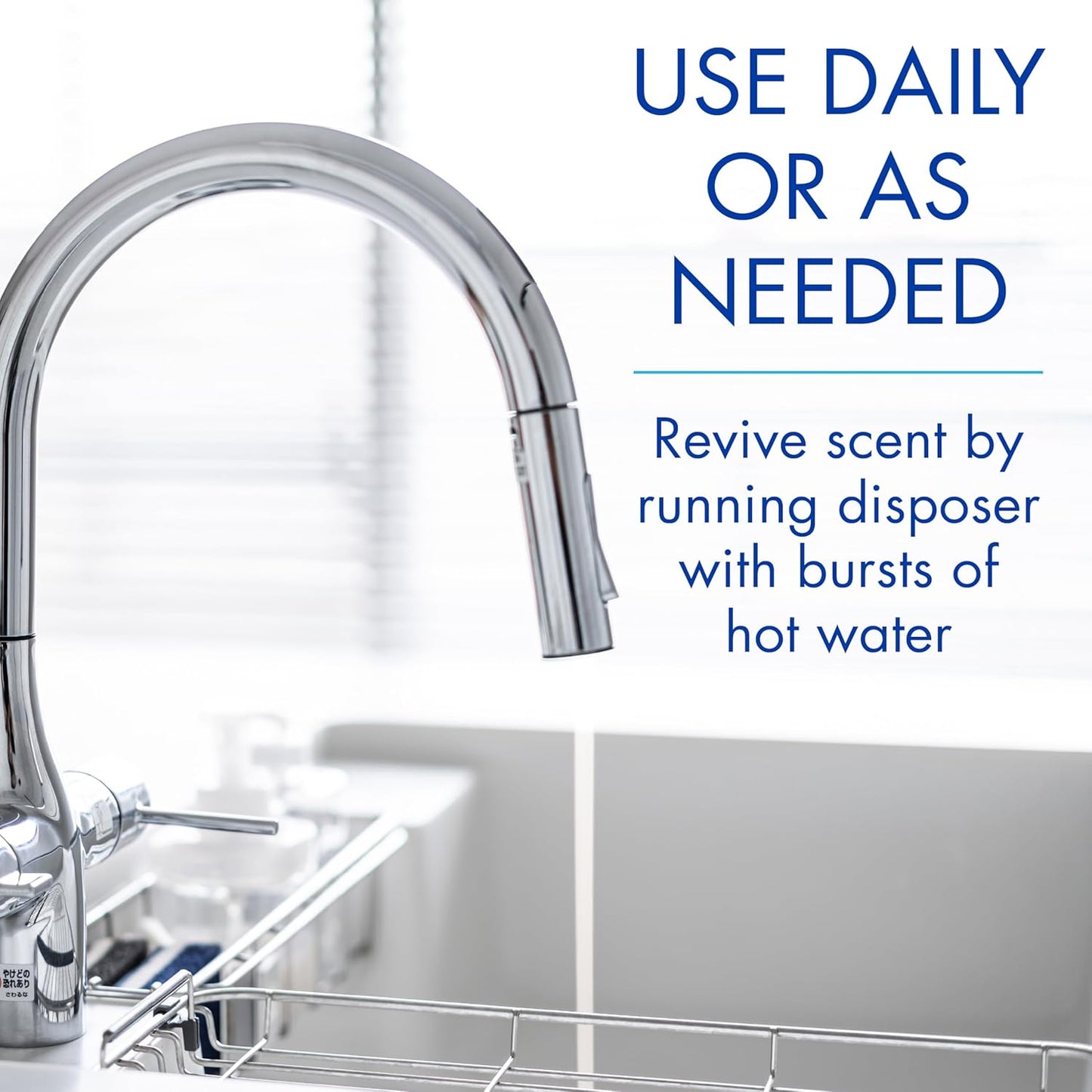 Glisten Garbage Disposer Freshener, Sink Disposal Odor Eliminator, Quick and Easy-to-Use, Lemon Scent, 10 Capsules