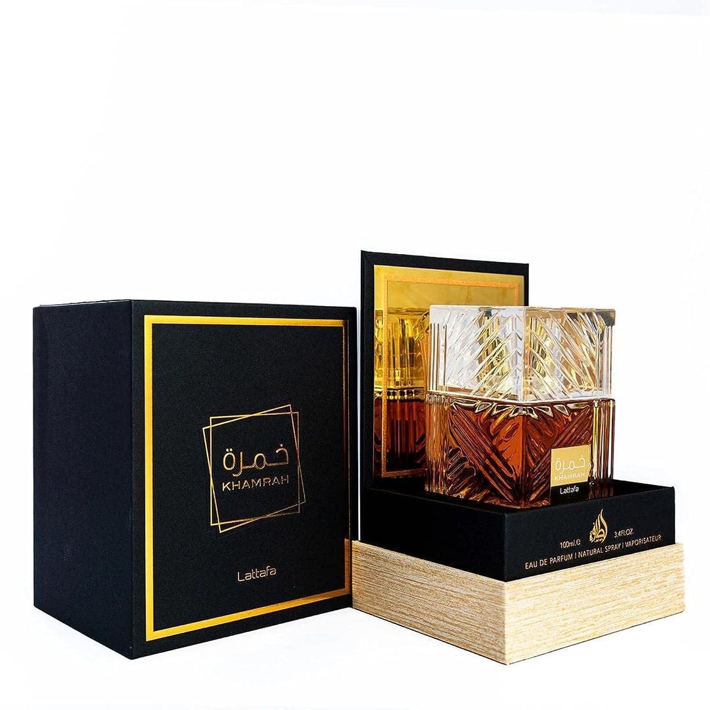 Lattafa Khamrah - Vanilla, Warm Spicy, Amber, Cinnamon - Eau de Parfum Long-Lasting Fragrance for Unisex, 3.40 Ounce / 100 ml