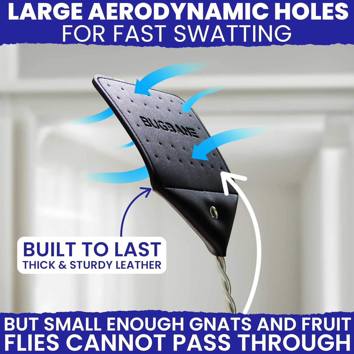 2 Leather Fly Swatter for Indoors. Long Handle, Heavy Duty Fly Swatter Manual Multi Pack. Flyswatters Heavy Duty Flyswatter 2 pack. Flies Swater Includes 4 Sticky Window Bug Traps. Mata Moscas Outdoor