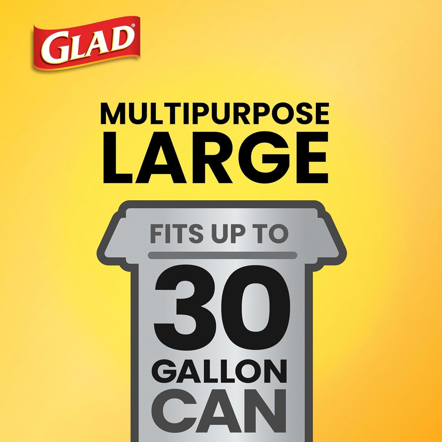 Glad ForceFlex Heavy Duty Trash Bags With Clorox, Mountain Air, 30 Gal, 50 Ct (Package May Vary)