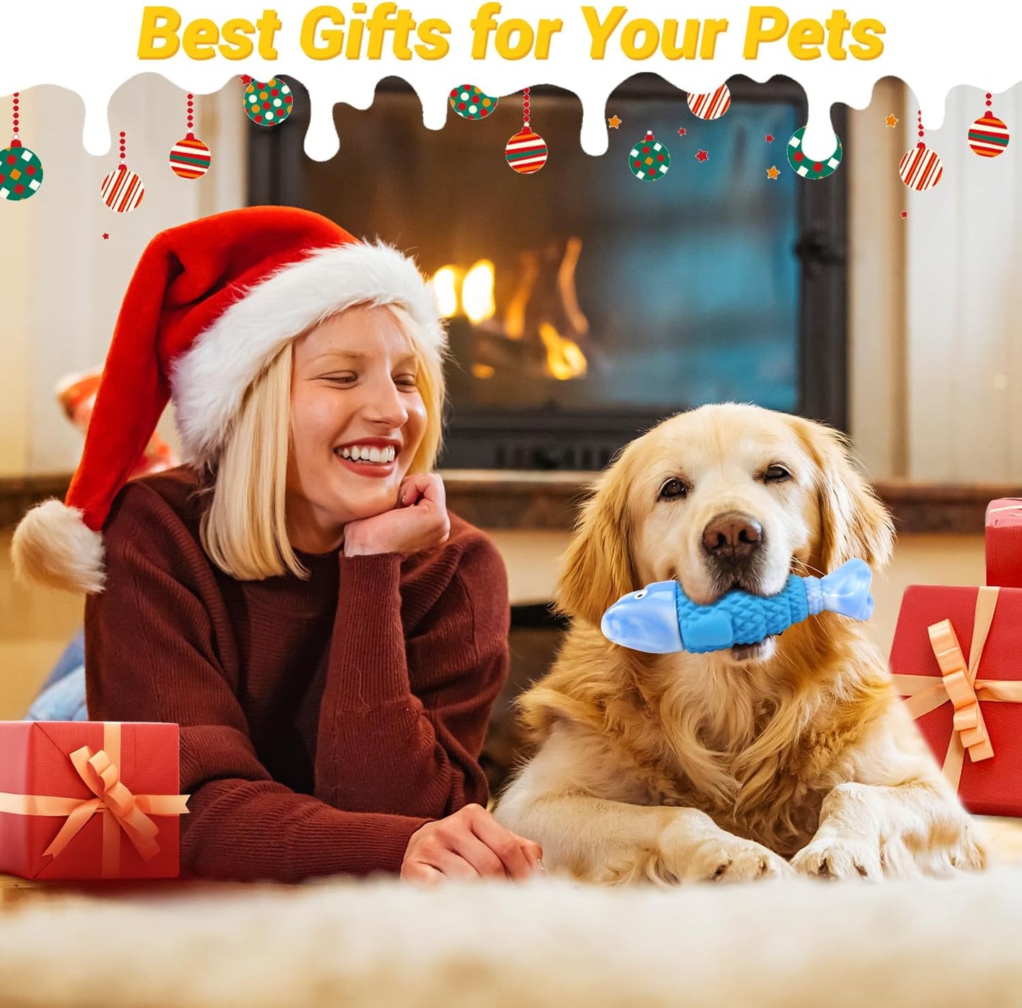 WinTour Tough Dog Toys for Aggressive Chewers, Indestructible Dog Chewers for Medium & Large Breeds, Squeaky Durable Chew Toys to Keep Them Busy, Reduce Boredom, Teeth Cleaning, Bacon Flavor