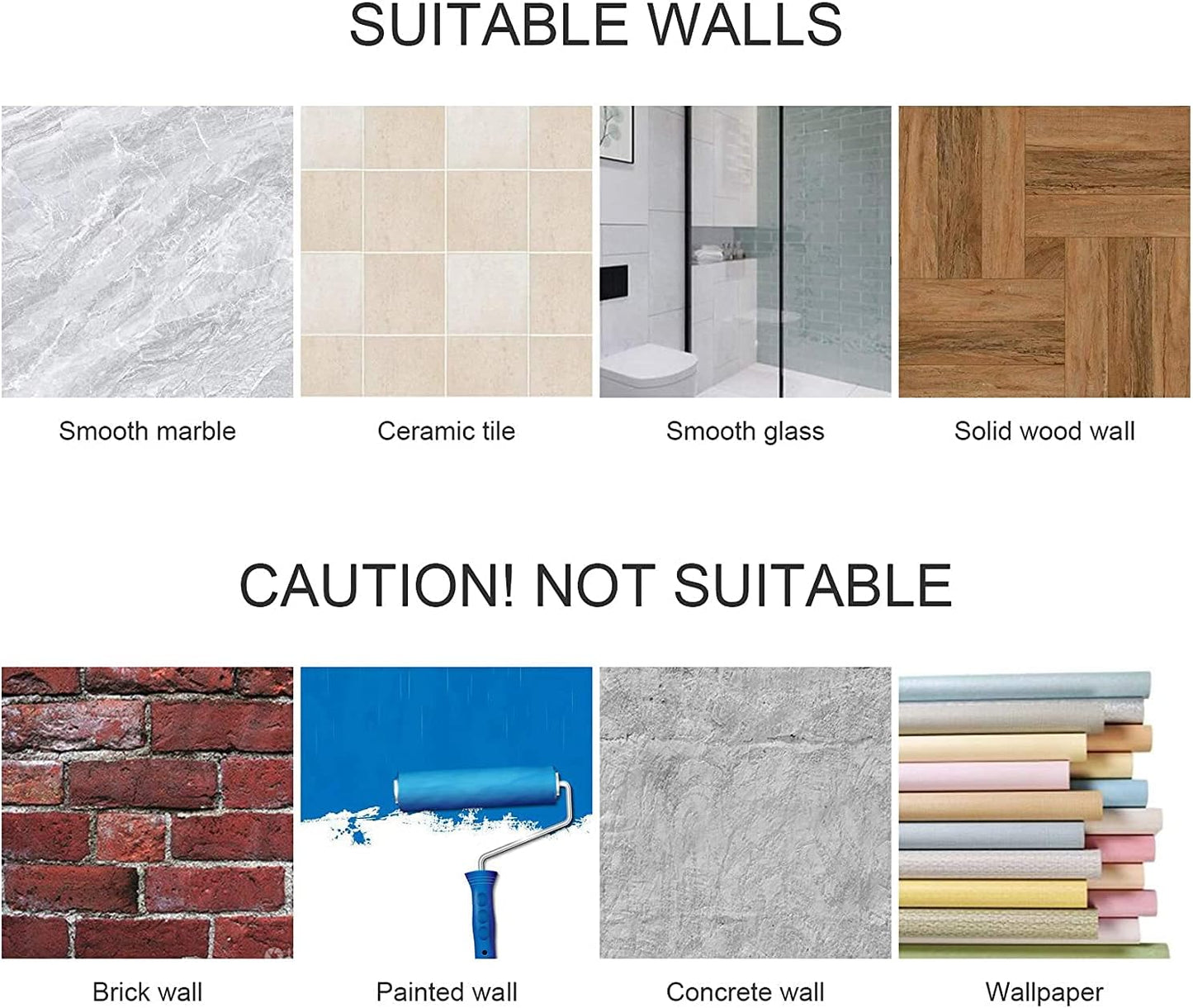 DELITON Adhesive Hooks - 4 Pack Towel/Coat Hooks Wall Hook Stick on Bathroom or Kitchen (Matte Black, Stainless Steel)