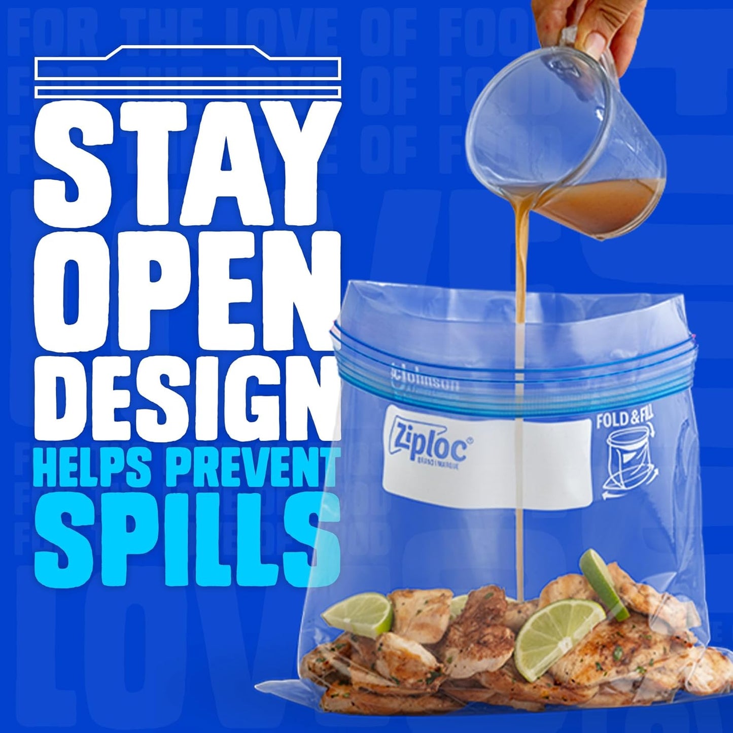 Ziploc Gallon Food Storage Freezer Bags, Stay Open Design, Easy to Fill, 80 count