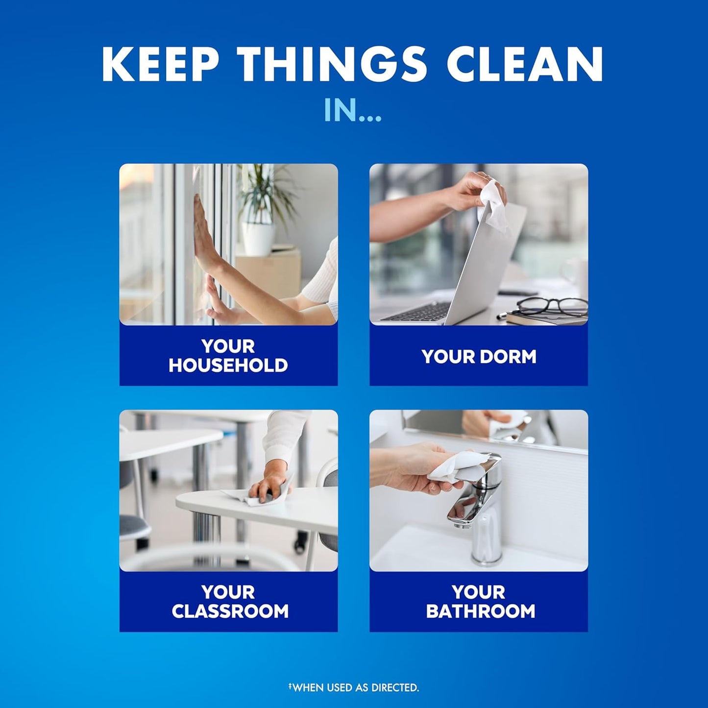 Lysol Disinfecting Wipes Bundle, Home Apartment Dorm Room Essentials and Cleaning Supplies, All Purpose Cleaner, Multi-surface Cleaning Wipes, Lemon and Lime Sanitizing Wipes Bundle, 80 Count