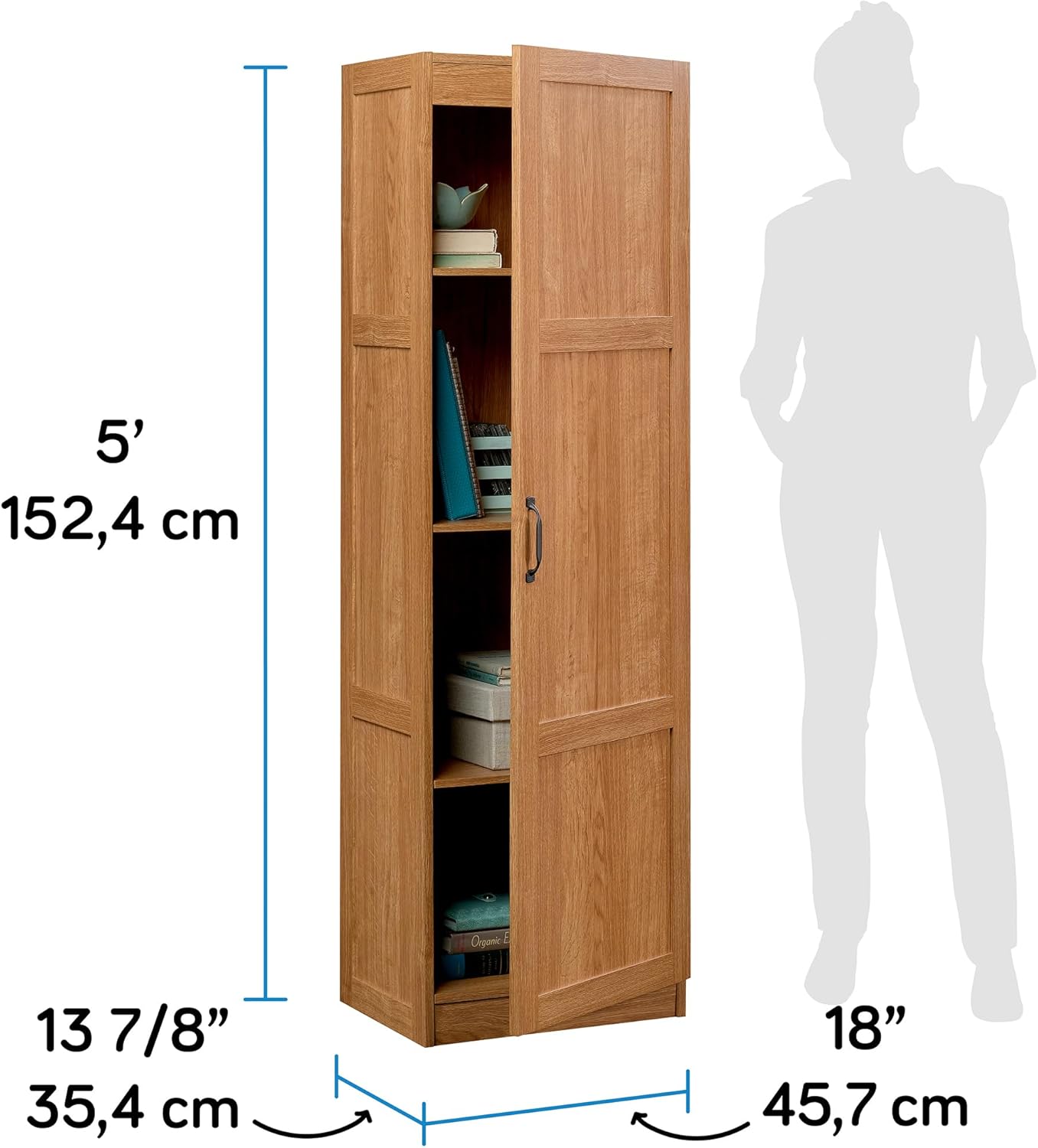 Sauder Miscellaneous Storage Cabinet/ Pantry cabinets, Highland Oak finish
