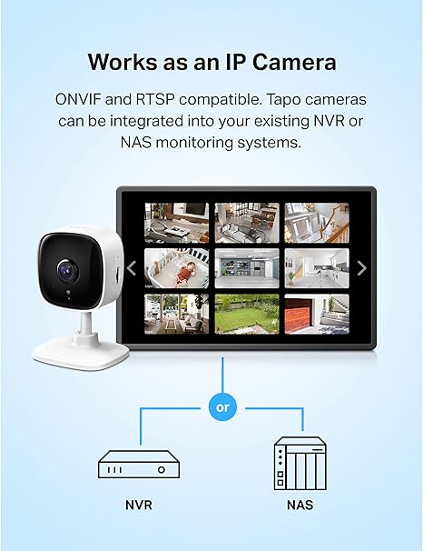 TP-Link Tapo 1080P Indoor Security Camera for Baby Monitor, Dog Camera w/Motion Detection, 2-Way Audio Siren, Night Vision, Cloud & SD Card Storage, Works w/Alexa & Google Home (Tapo C100)