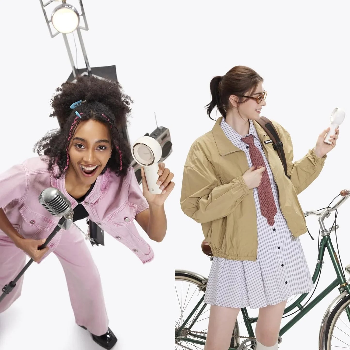 JISULIFE Turbo Handheld Fan, 4000mAh, 5 Speeds, USB Rechargeable – Brown - Cart Shape