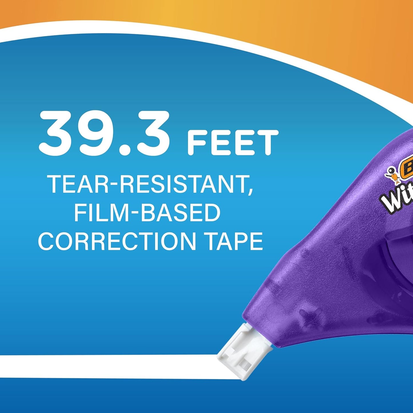 BIC Wite-Out Brand EZ Correct Correction Tape, 19.8 Feet, 4-Count Pack of White Correction Tape, Fast, Clean and Easy to Use Tear-Resistant Tape Office or School Supplies