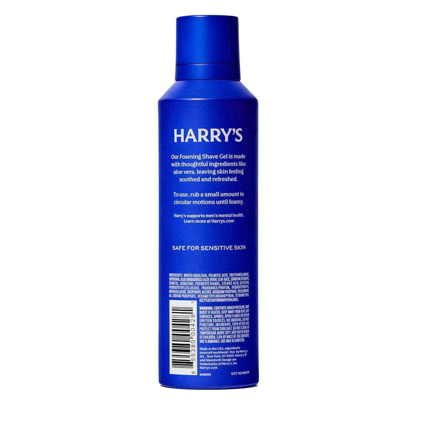 Harry's Foaming Shave Gel for Men with Aloe - (3 Pack) 6.7oz - Soothes and Cushions Skin for Shaving - Safe For Sensitive Skin