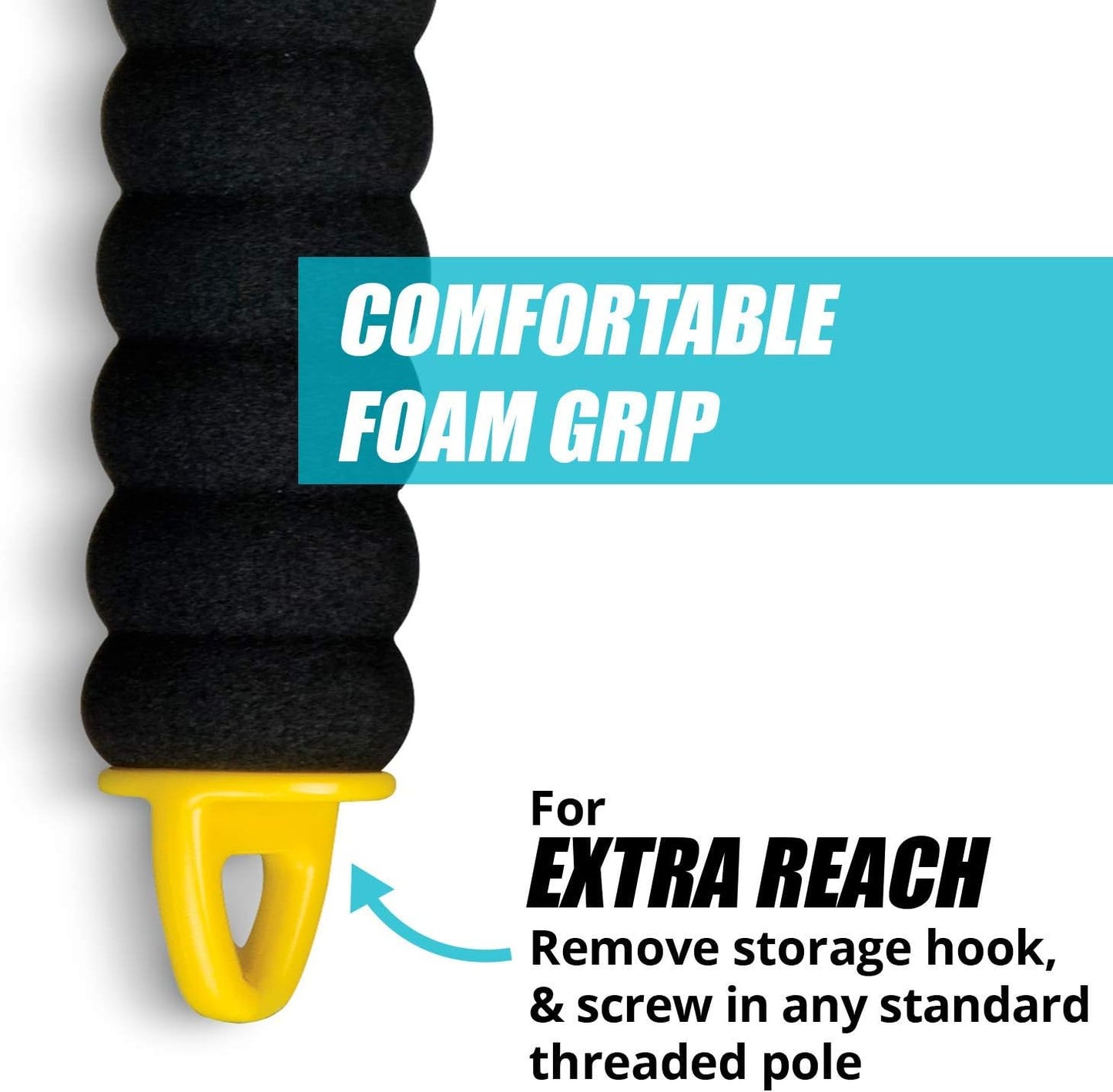 Invisible Glass 95160 Reach & Clean Glass Windshield Cleaner Tool Kit With Extendable Handle, (2) Reusable Quick Change Microfibers, and Storage Bag for Auto Windshield, Trucks, SUVs, RVs, and Windows