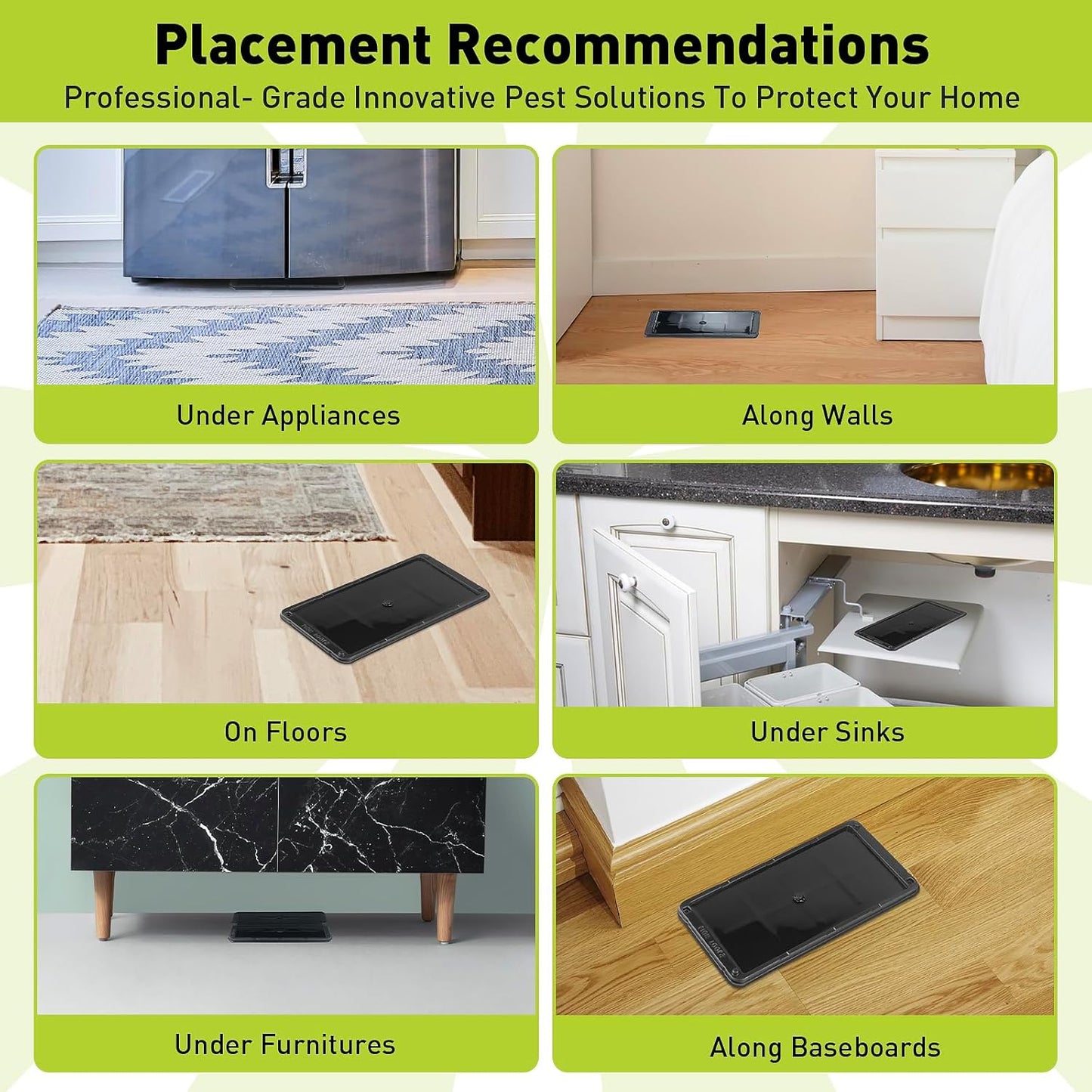 Glue Mouse Traps Indoor for Home, Rat Trap-12 Pack, Large Heavy Duty Glue Traps for Safe Home Pest Control. Pre-Scented, Non-Toxic Sticky Boards for Mice, Rats & More. Easy To Use