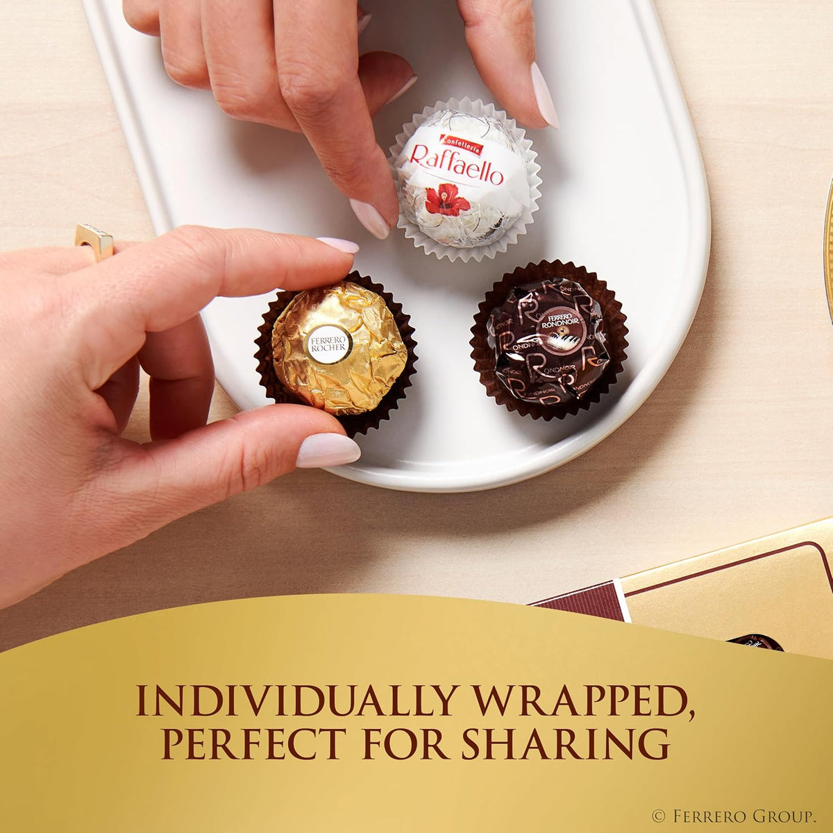 Ferrero Collection Gourmet Gift Box, 48 Assorted Confections with Hazelnut, Dark Chocolate and Coconut, 18.2 oz