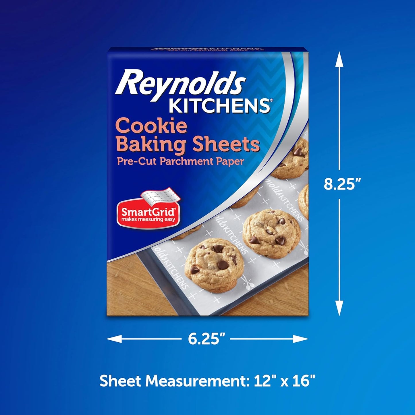 Reynolds Kitchens Cookie Baking Sheets, Pre-Cut Parchment Paper,25 Count (Pack of 4), 100 Total Sheets