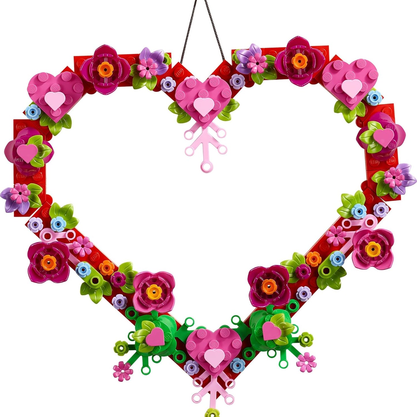 LEGO Heart Ornament Building Toy Set - Gifts & Craft for Valentines Day - Fun Arts and Crafts Idea for Girls and Boys, Ages 9+ - Display on The Wall as Home Decoration - 40638