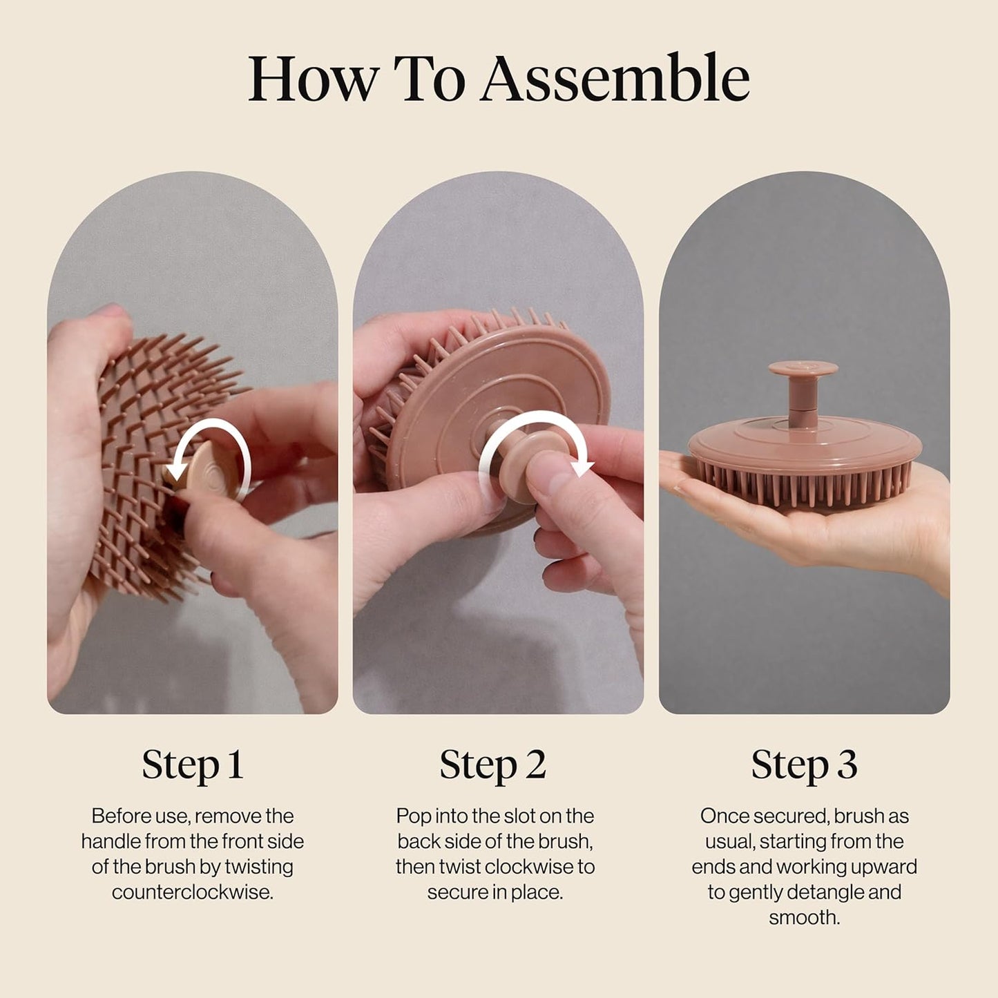 Kitsch Scalp Massager for Hair Care - Scalp Scrubber, Shampoo Brush & Exfoliator for Scalps- Hair Scrubber for Relaxing Bath - Terracotta