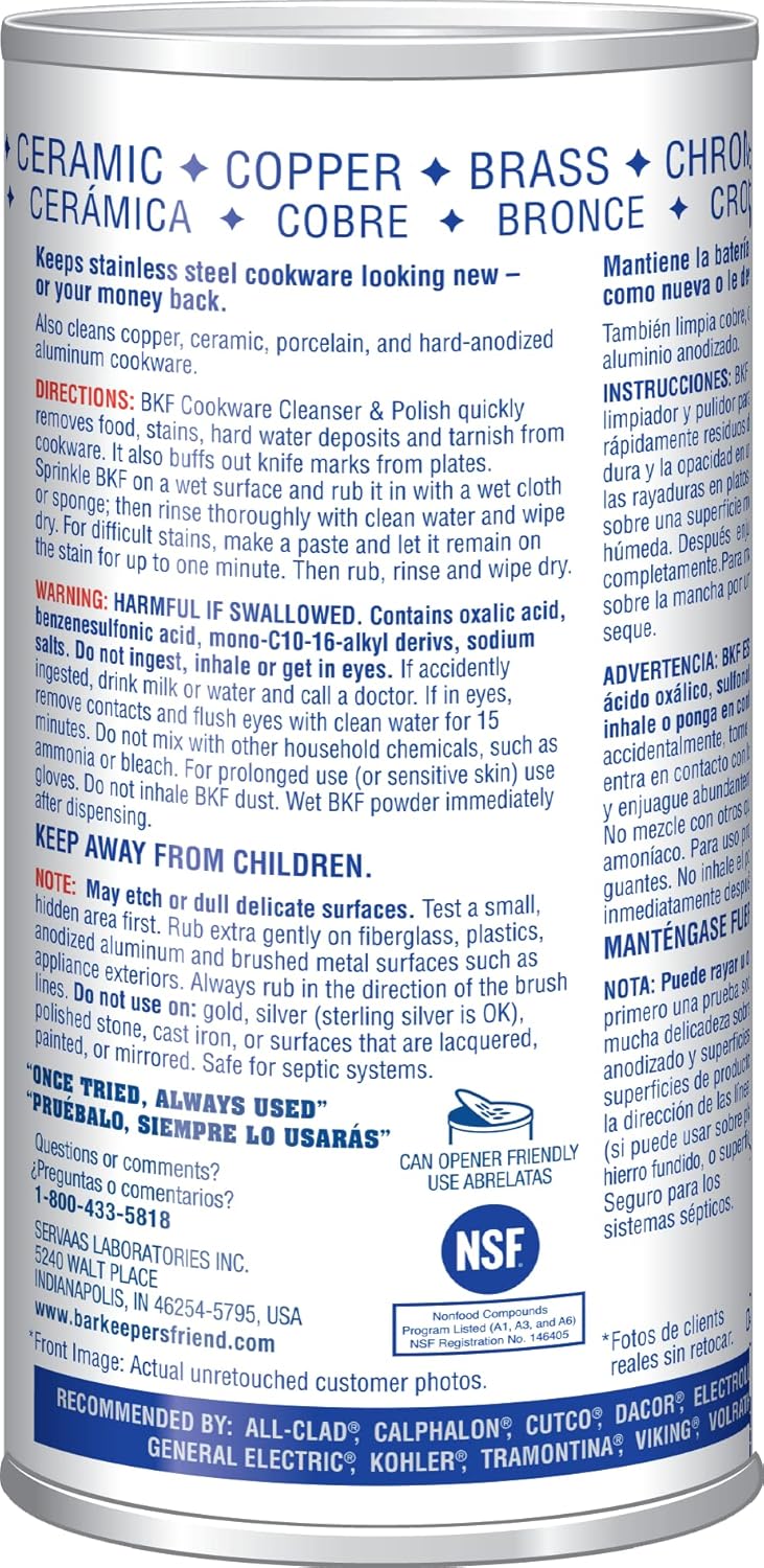 Bar Keepers Friend Superior Cookware Cleanser & Polish | 12-Ounces | 1-Unit