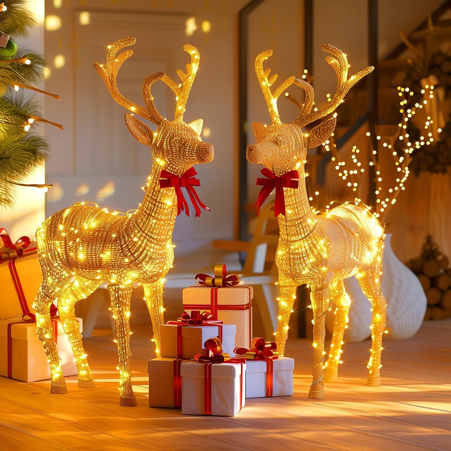 Minetom Fairy Lights Plug in, 33Ft 100 LEDs Waterproof Silver Wire Firefly Lights, Adaptor Included, Starry String Lights for Wedding Indoor Outdoor Christmas Patio Garden Decoration, Warm White