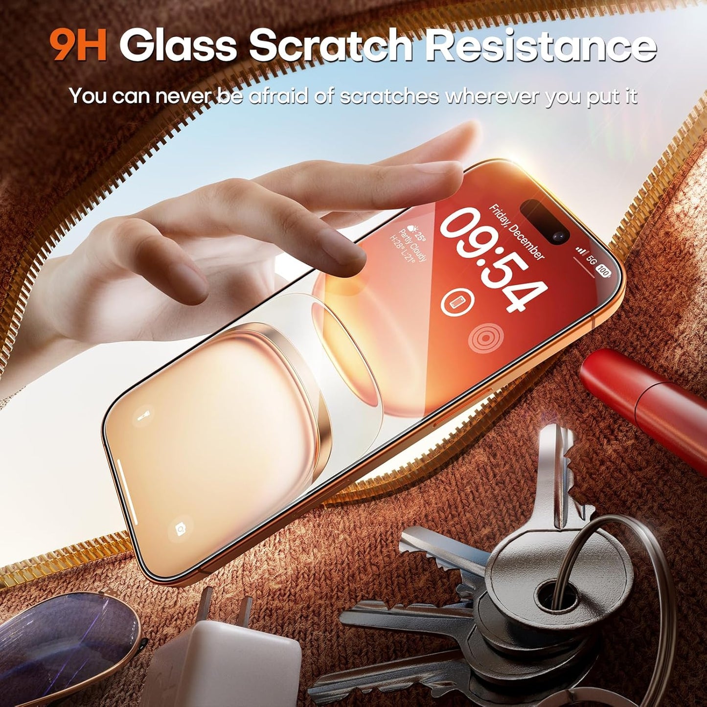 TOCOL for iPhone 17 Pro Max Screen Protector 6.9-Inch Instant Installation Tempered Glass HD Clear Full Coverage Protection for iPhone 17 Pro Max / 16 Pro Max Screen Protector Case Friendly 2 Pack