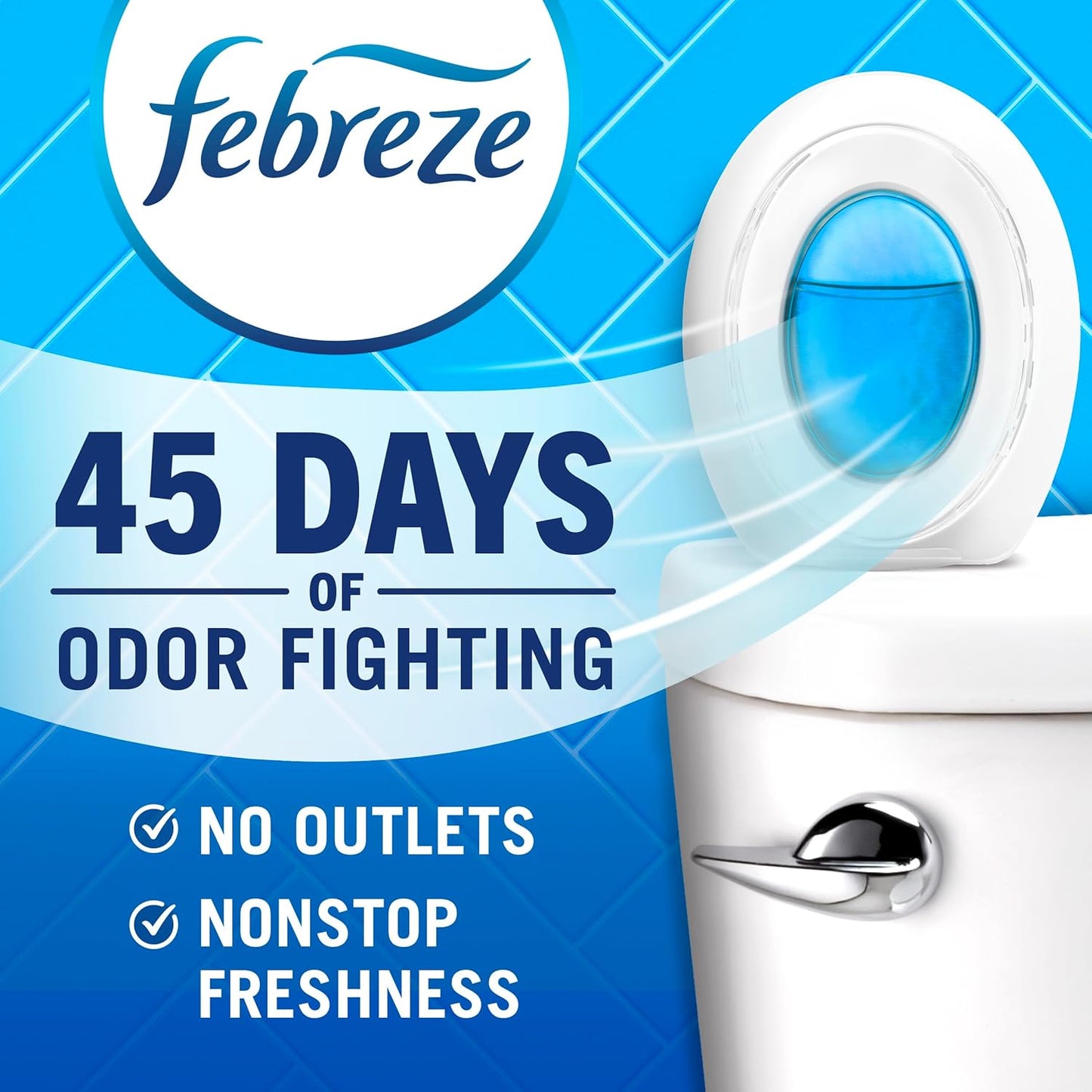 Febreze Bathroom Air Freshener, Odor-Fighting, Plug In Alternative, Air Fresheners for Home and Bathroom and Kitchen, Closet Air Fresheners, Watermelon & Lilac Scent, 4 Count