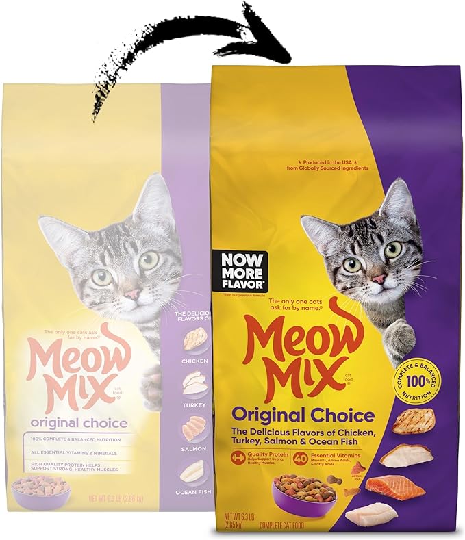 Meow Mix Original Choice Dry Cat Food, 6.3 Pound Bag
