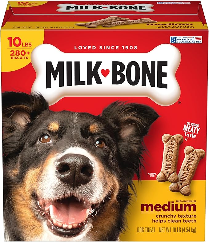Milk-Bone Original Dog Treats Biscuits for Medium Dogs, 10 Pound