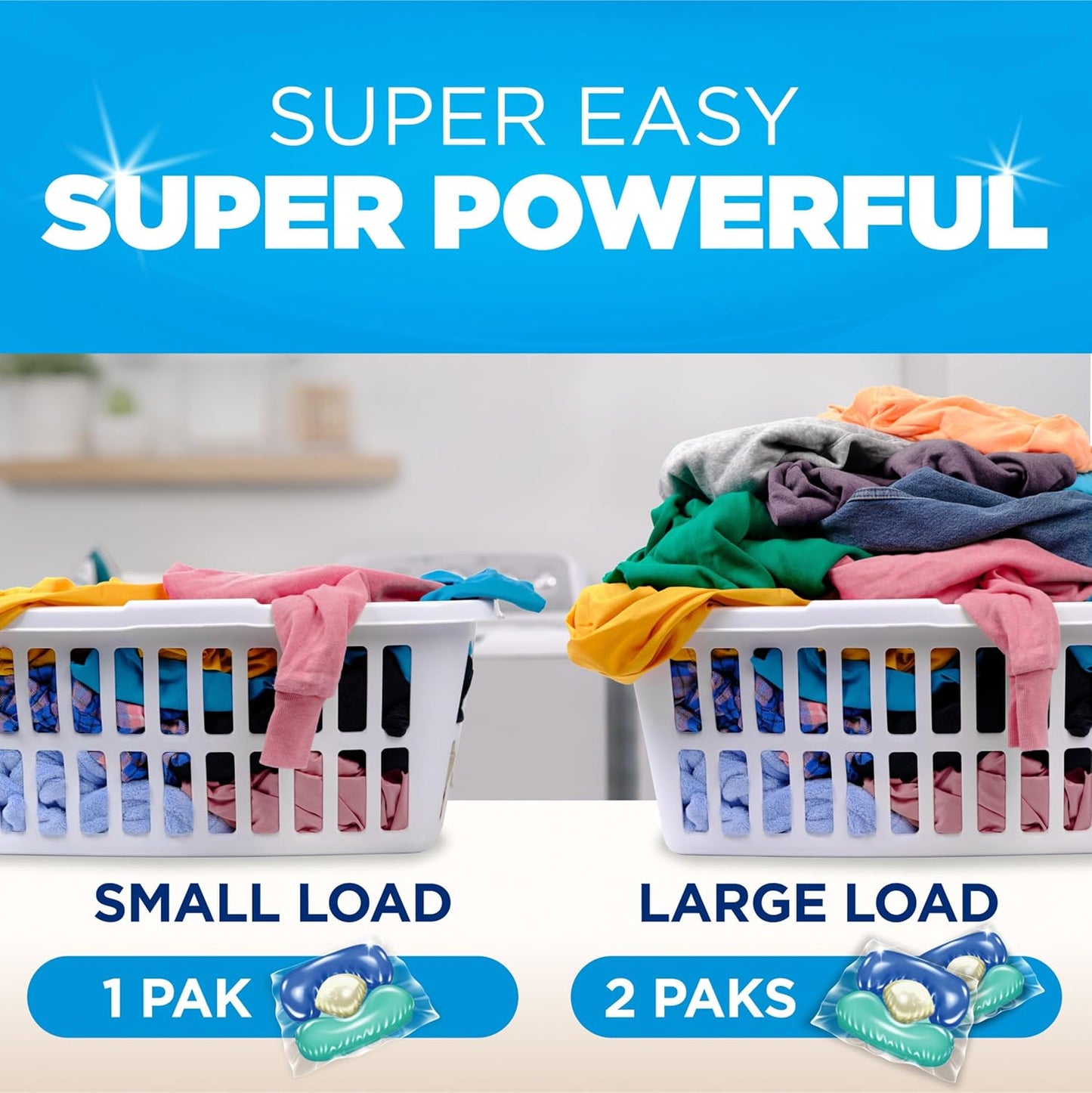 Arm & Hammer Clean Burst 5-in-1 Laundry Detergent Power Paks, High Efficieny (HE), 42 Count