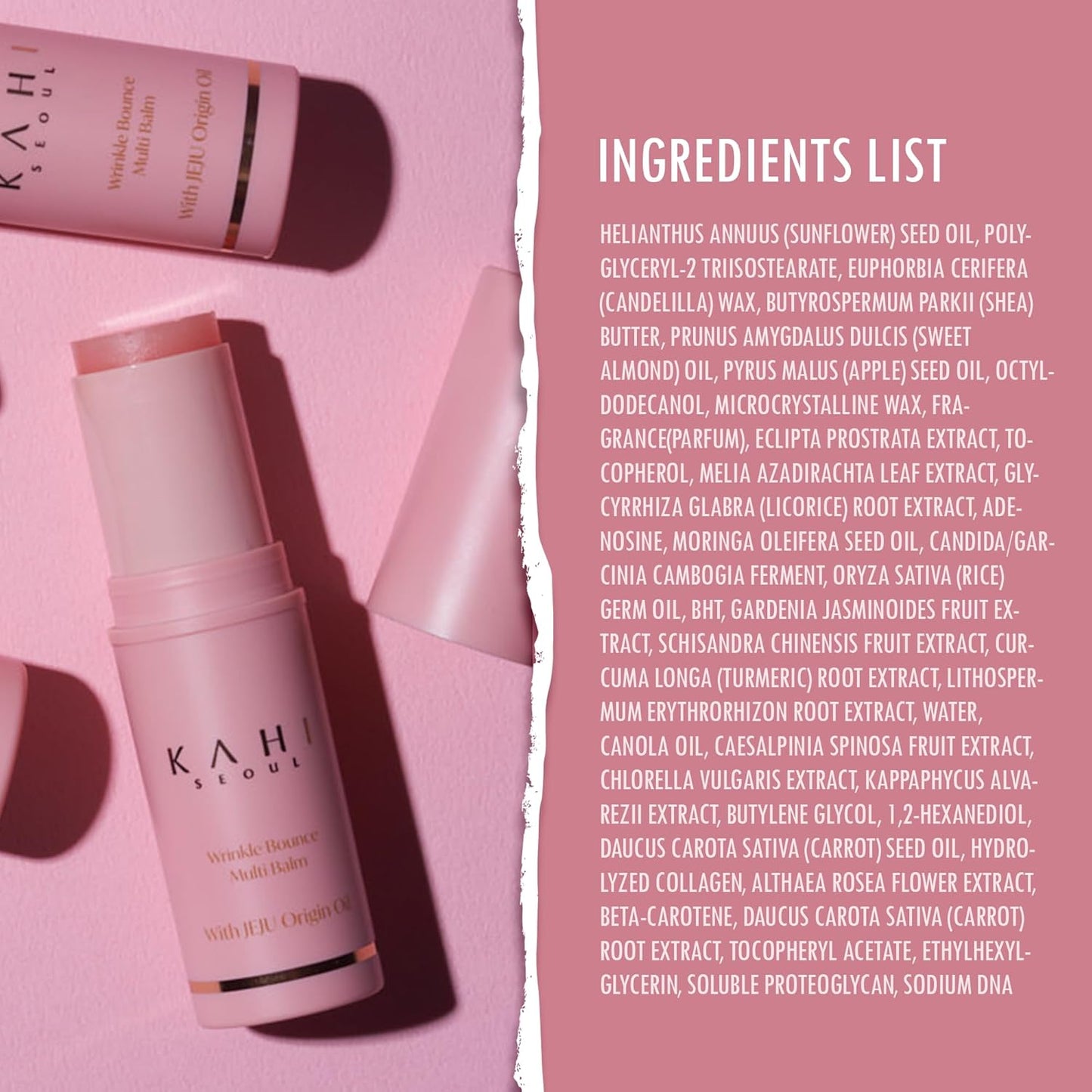 KAHI Wrinkle Bounce Multi Balm Stick | PDRN Collagen Wrinkle Stick | Korean Skin Care |All-in-One Hydrating Lip Balm Eye Cream Neck Cream Make Up Base & Face Mist Moisture Balm