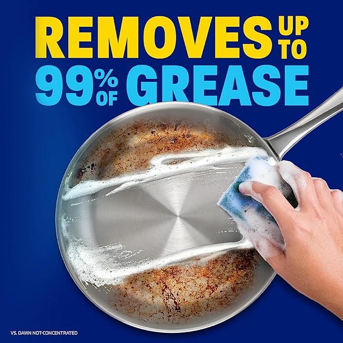 Dawn Platinum EZ-Squeeze Dish Soap Liquid, Dishwashing Liquid, Grease Removal, Upside Down Bottle, Wild Jasmine, 6x18 Fl Oz Bundle