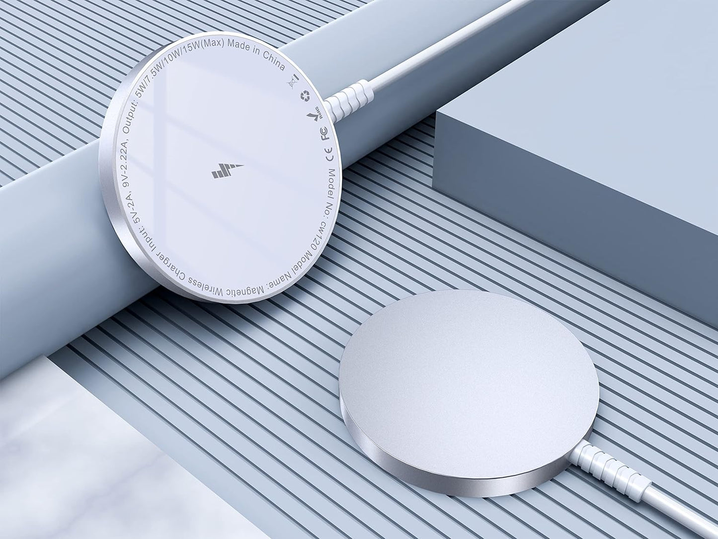 for MagSafe Charger: Magnetic Wireless Charging Pad for iPhone 17 16 15 14 13 12 Series & AirPods 4-2 Pro, Strong Magnet, Aluminum Alloy, USB-C/A Ports, Ultra-Thin & Portable, Ideal for Desk & Bedside