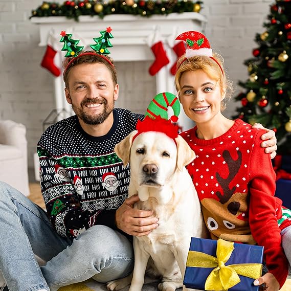 Christmas Headbands and Costume Headwear, Xmas Santa Christmas Accessories Decorations Party Favors for Women