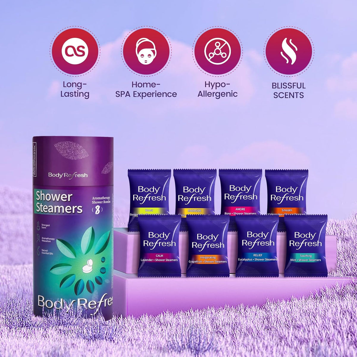 Shower Steamers Aromatherapy 8 Pack - Birthday Gifts for Women, Valentines Day Gifts for Her Wife Mom, Shower Bombs for Self Care Home Spa Relaxation Gift Set, Easter Basket Essential