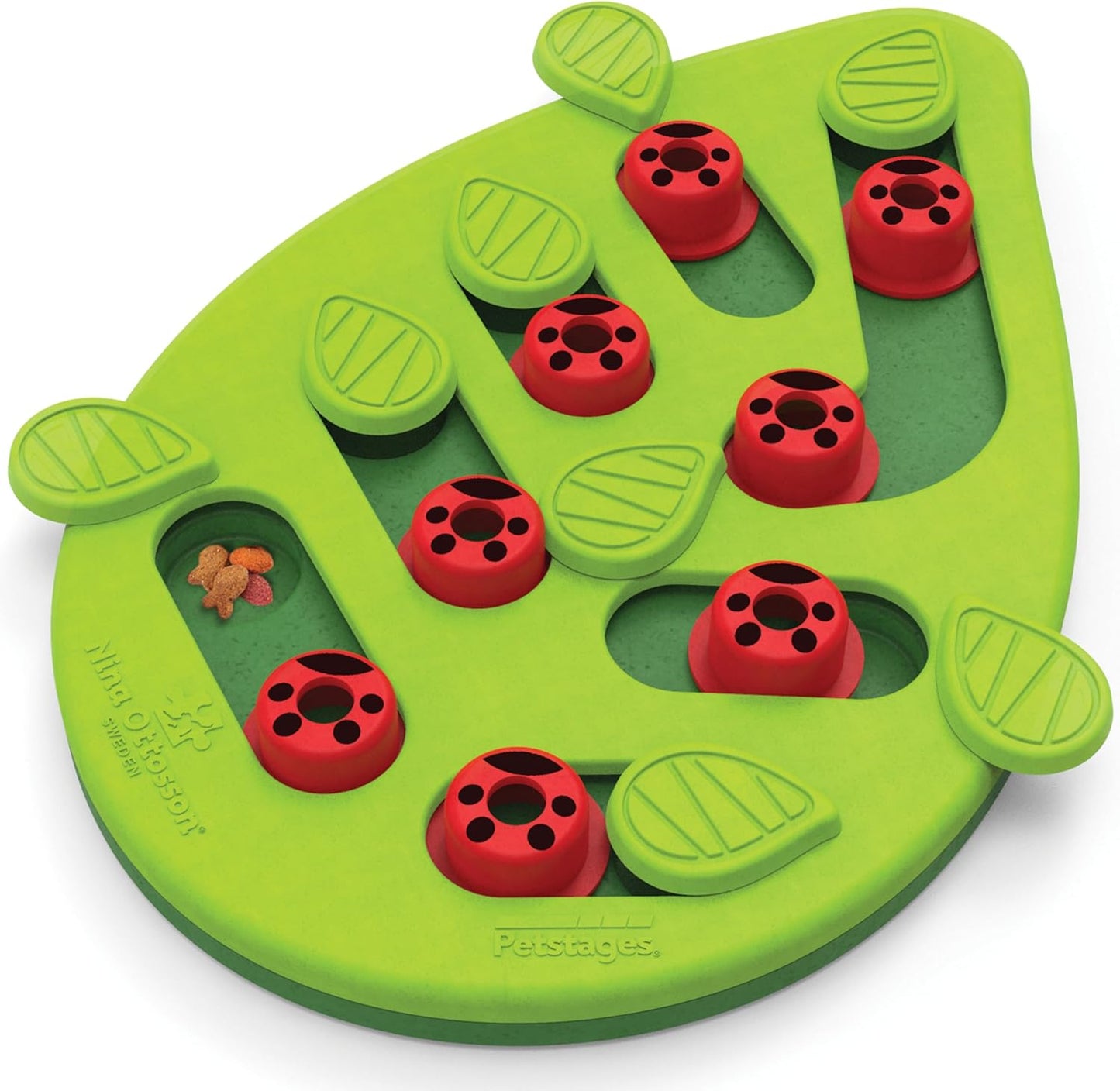 Catstages by Nina Ottosson Buggin Out Puzzle & Play – Interactive Treat Puzzle Feeder for Cats, 16 Hidden Treat Compartments Slow Feeder, Durable & Easy-Clean, Gray