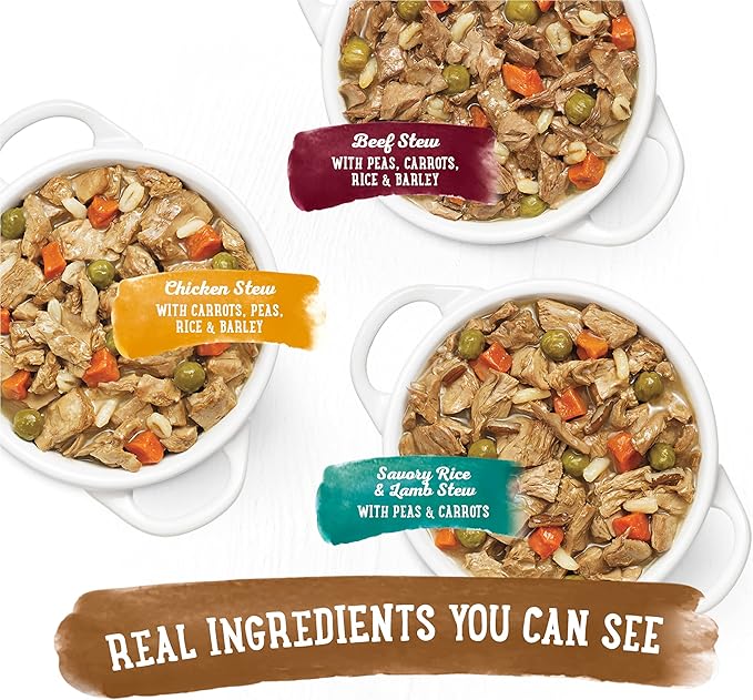 Purina Beneful Gravy Wet Dog Food Variety Pack, Prepared Meals Stew - (12) 10 oz. Tubs
