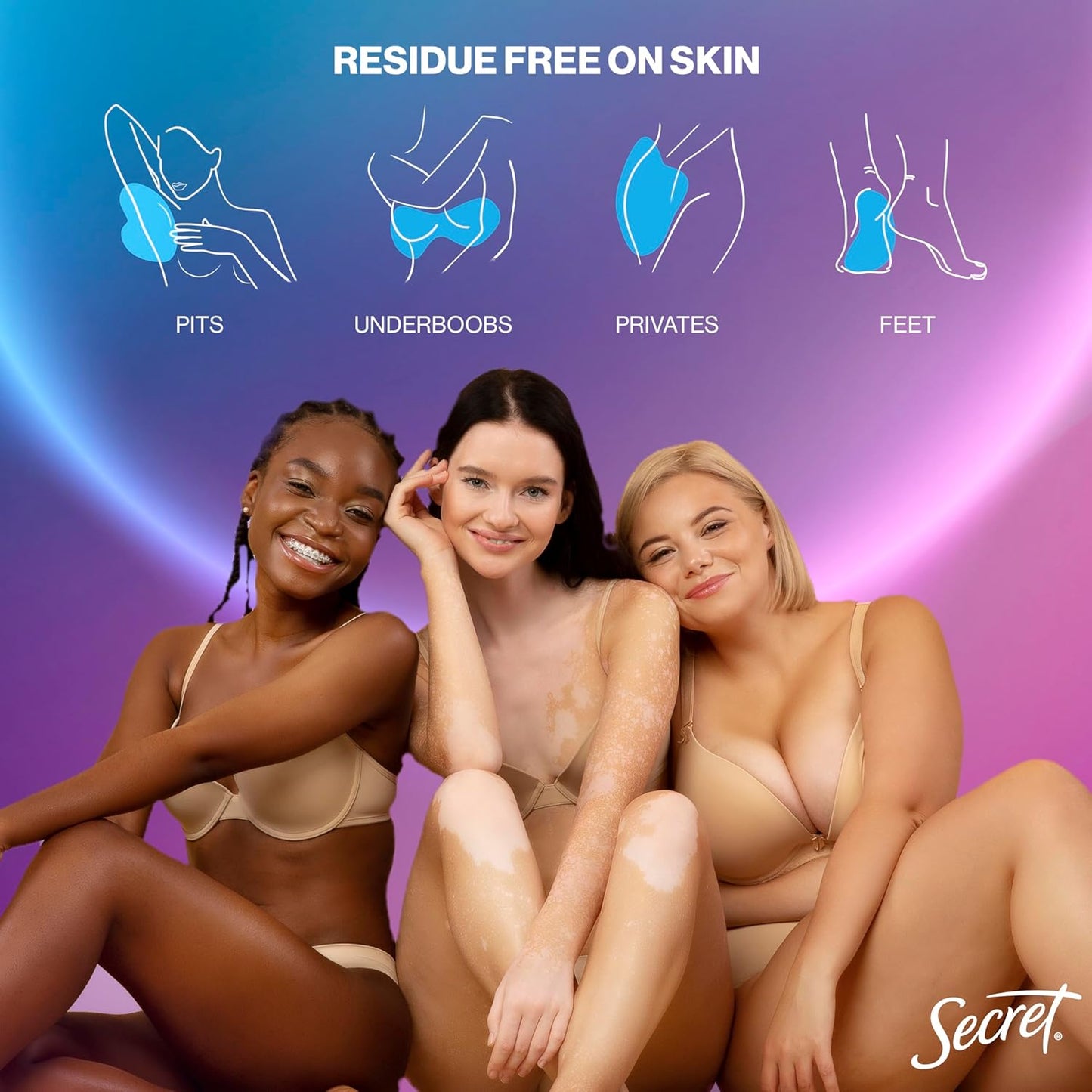 Secret Whole Body Deodorant Spray for Women, Lilac & Waterlily Scent, Aluminum Free Deodorant Spray, 72 HR Odor Protection, 3.5 oz