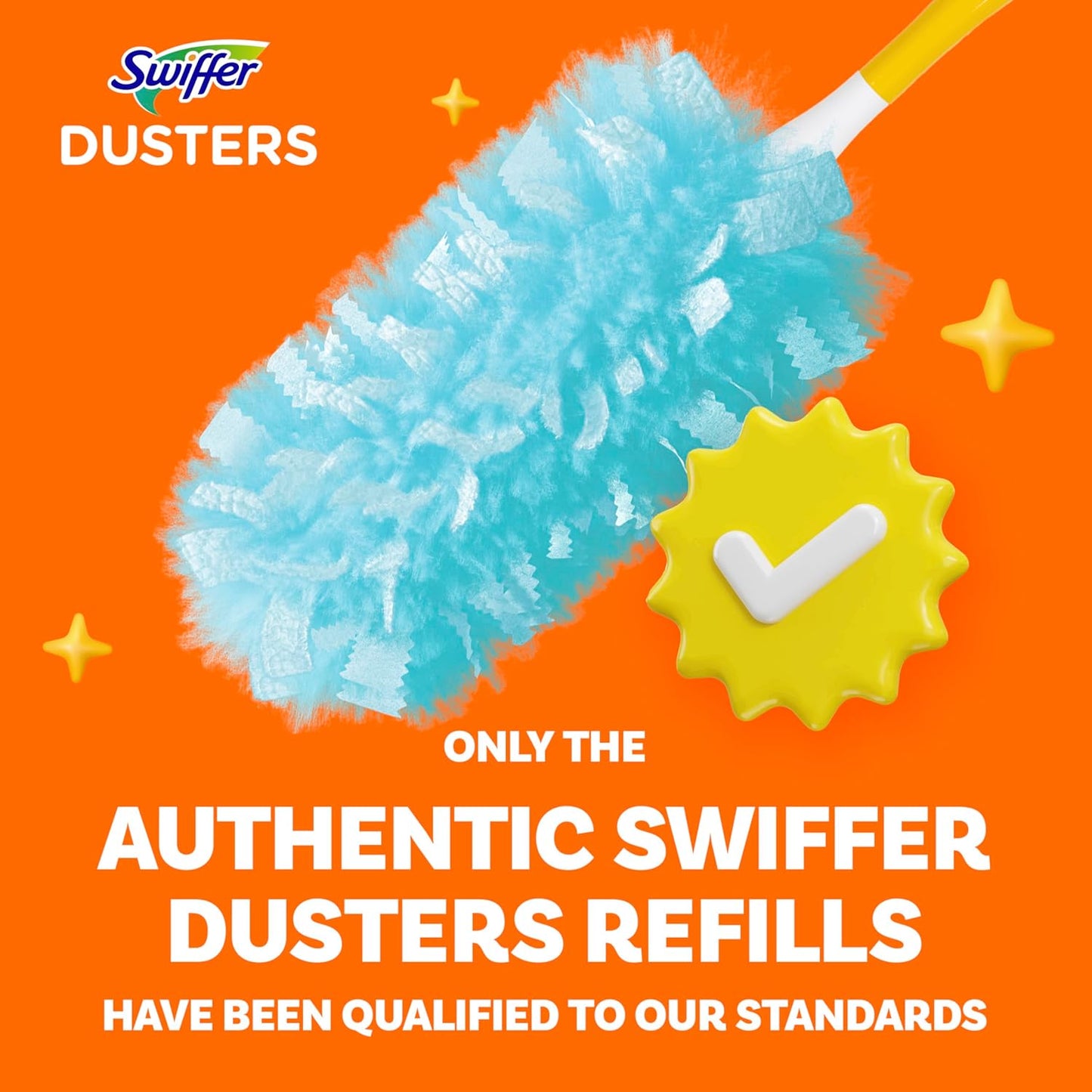Swiffer Dusters Refill for Cleaning, Made by SWIFFER, Feather & Microfiber Duster Disposable Alternative, for Dusting Furniture, Blinds, Ceiling Fans, Walls, Helps Remove Allergens, Unscented, 18ct