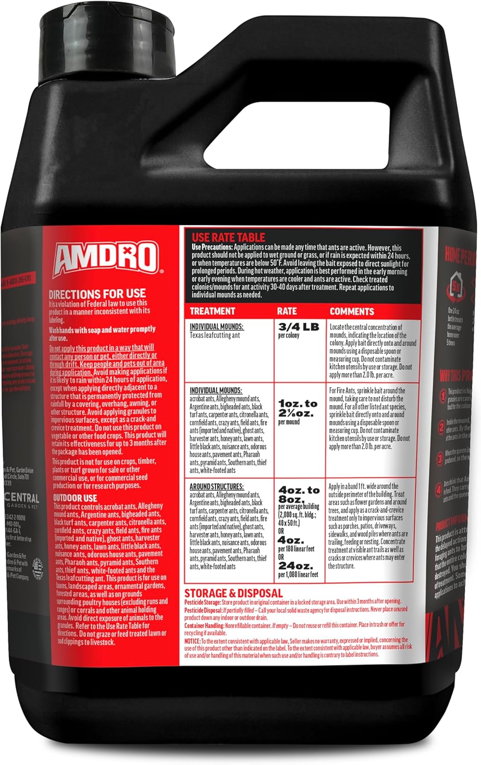 Amdro 100550427 Ant Killer for Outdoor Home Perimeter 24 oz, Black Label