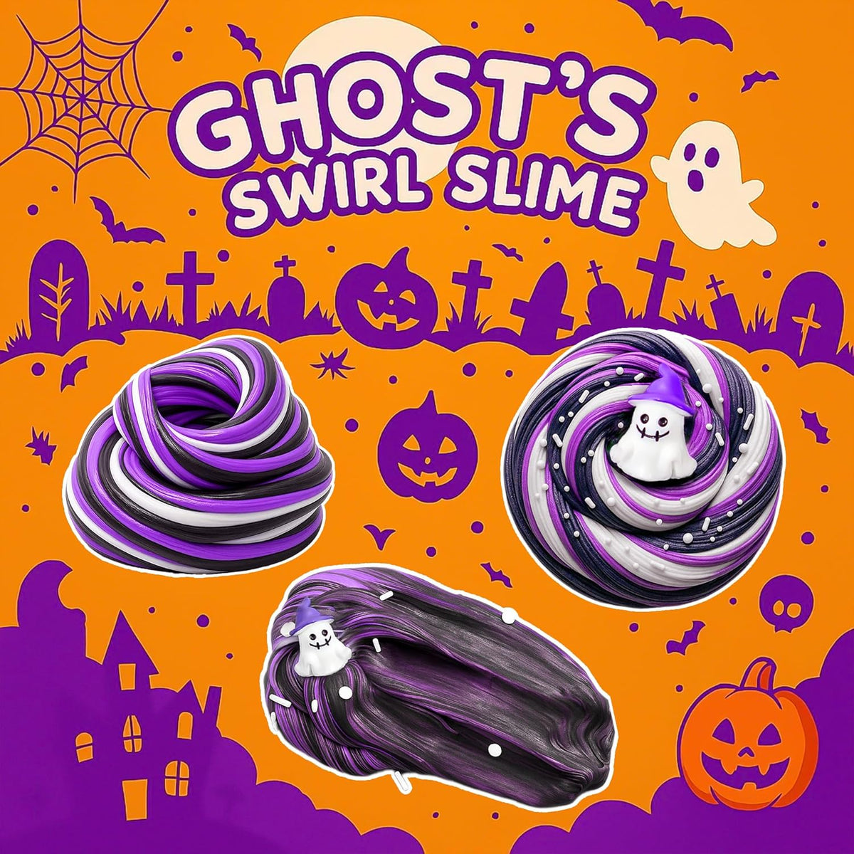 Slime Advent Calendar 2025, 24 Days of Spooky Countdown Calendar, Halloween and Christmas Gift for Kids Teens Girls and Boys
