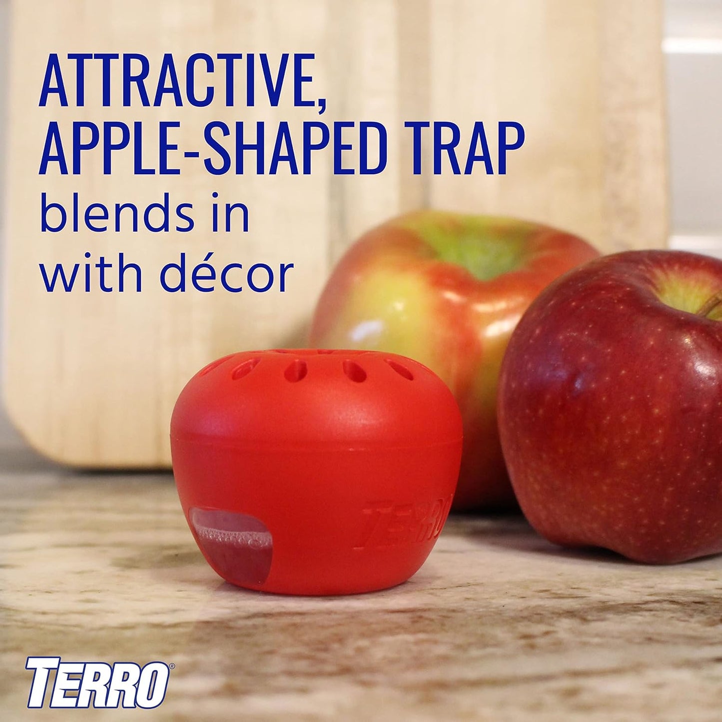 TERRO Fruit Fly Traps for Indoors (4 Pack) + 180 Days of Lure Supply - T2503SR - Lure and Kill Indoor Fruit Flies Near Fruit, Trash Cans, Countertops - Ready to Use Trap - 180 Day Supply
