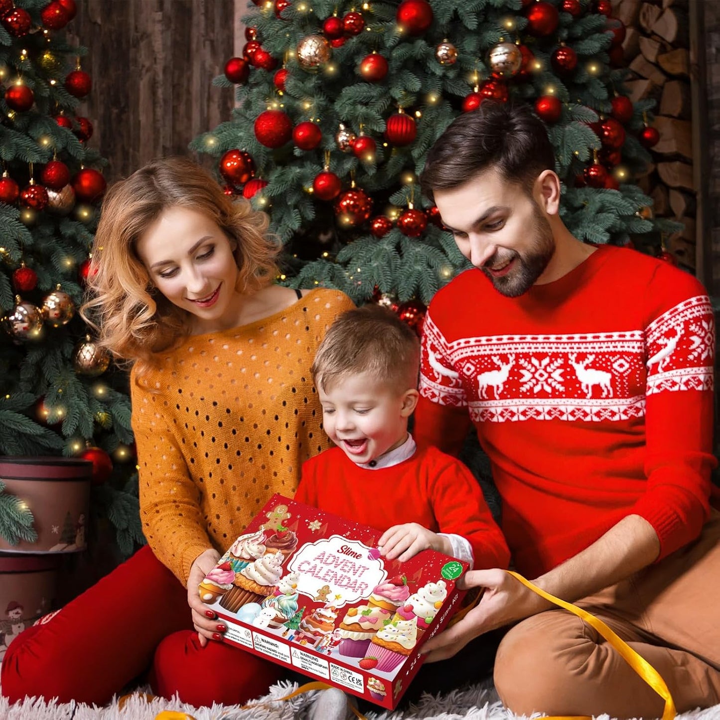 Slime Advent Calendar 2025, Christmas Countdown Calendars 24 Days of Surprises with Different Texture Fluffy Slime Kit Funny Gifts Toy for Toddler Kids Teens Girls 4 5 6 7 8 9 10 11 12 Year Old