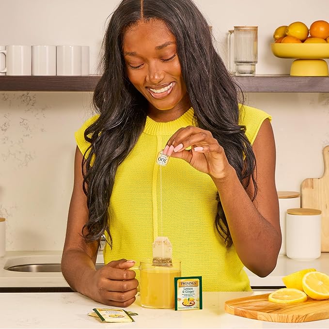 Twinings of London Flavoured Herbal Tea Lemon & Ginger 100 pckts - Cart Shape