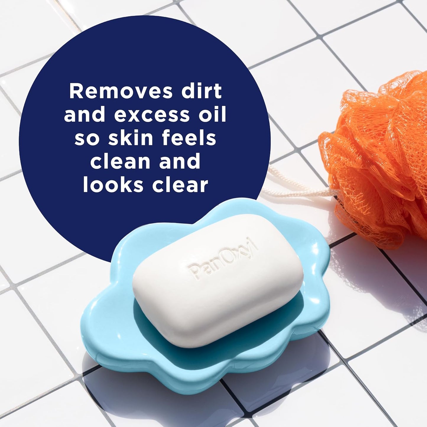 PanOxyl Acne Treatment Bar with 10% Benzoyl Peroxide, Maximum Strength Acne Bar for Face, Chest, and Back, Soap-Free Body Wash, Treats Acne Pimples, Whiteheads, Blackheads, pH Balanced, Vegan, 4 oz