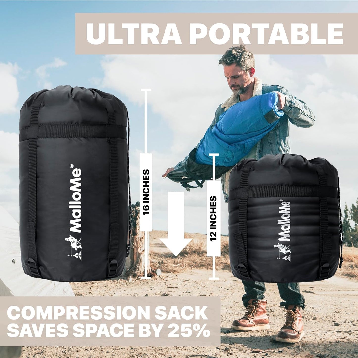 Sleeping Bag for Adults & Kids – Lightweight, Waterproof, Cold Weather Camping Sleeping Bag