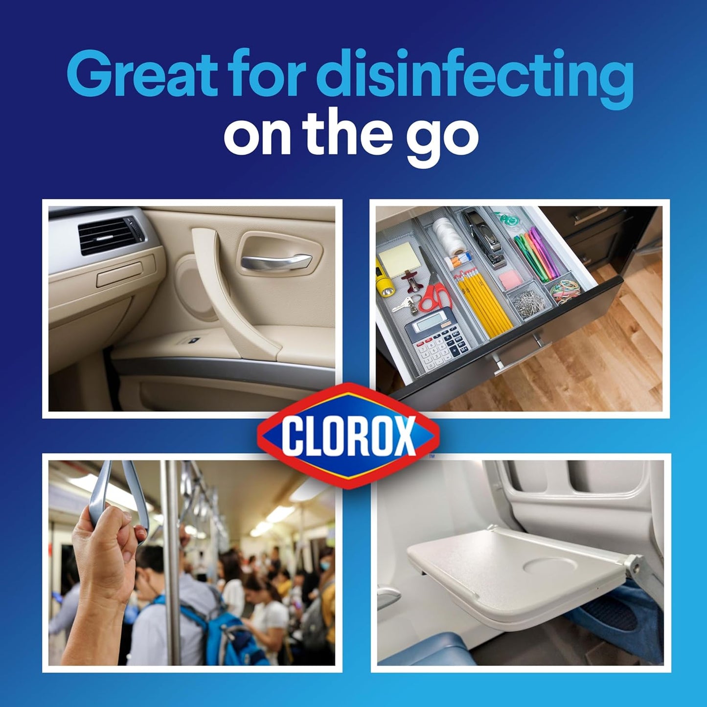 Clorox Disinfecting Wipes, Bleach Free Cleaning Wipes, Household Essentials, Dorm Room Essentials, Fresh Scent, Moisture Seal Lid, 75 Wipes, Pack of 3 (New Packaging)