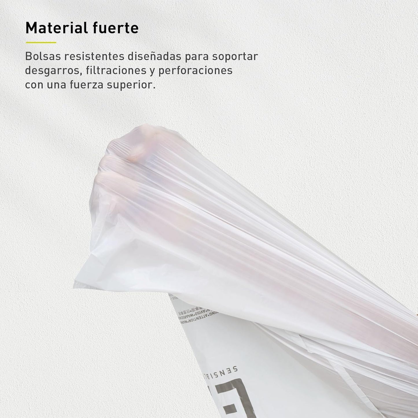 EKO 21 Gallon / 50-90 Liter, 60 Count Drawstring Trash Bags, Extra-Strong Unscented Garbage Bags, Easy-Dispense Roll for Kitchen & Household Use, Code G, White