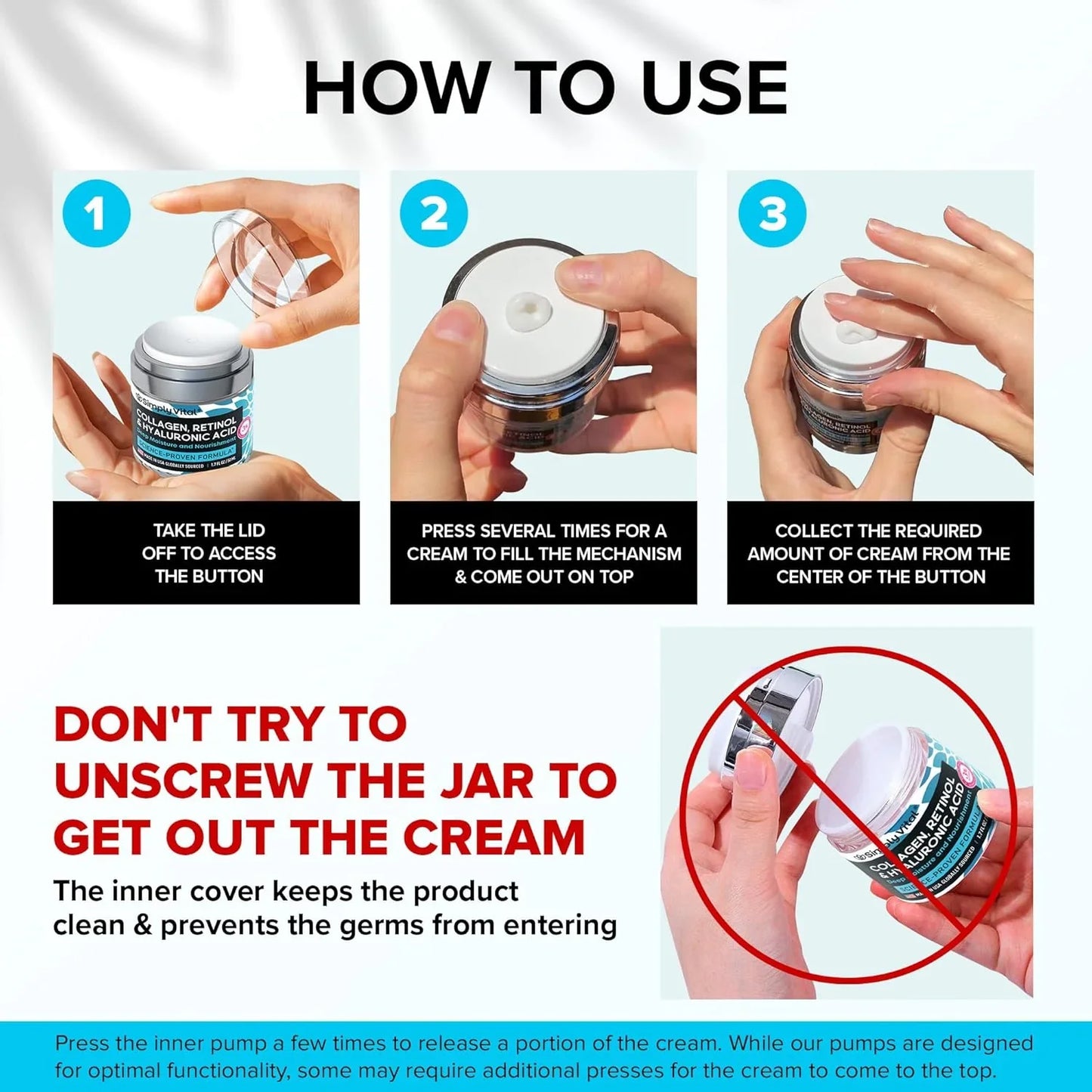 SimplyVital Anti-Aging Collagen, Retinol & Hyaluronic Face Cream – 1.7 fl.oz. - Cart Shape