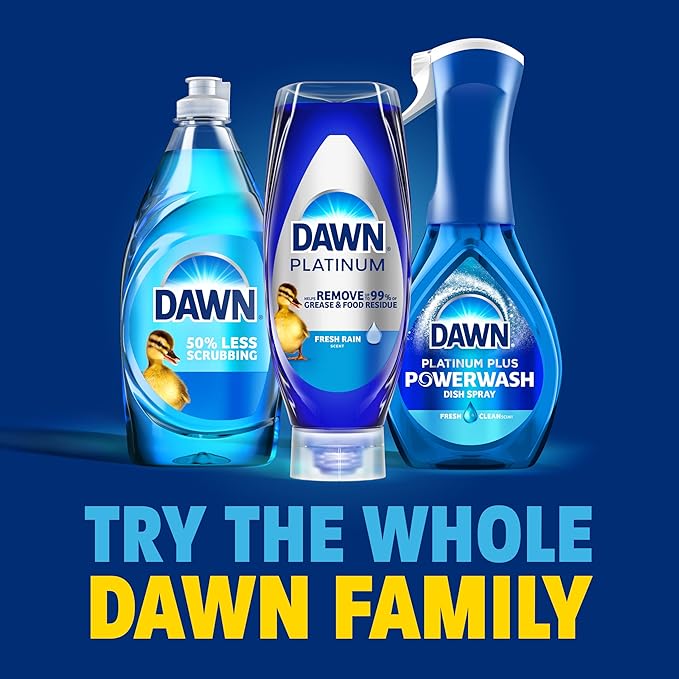 Dawn Platinum Dishwashing Liquid, Fresh Rain Scent, 32.7 fl oz