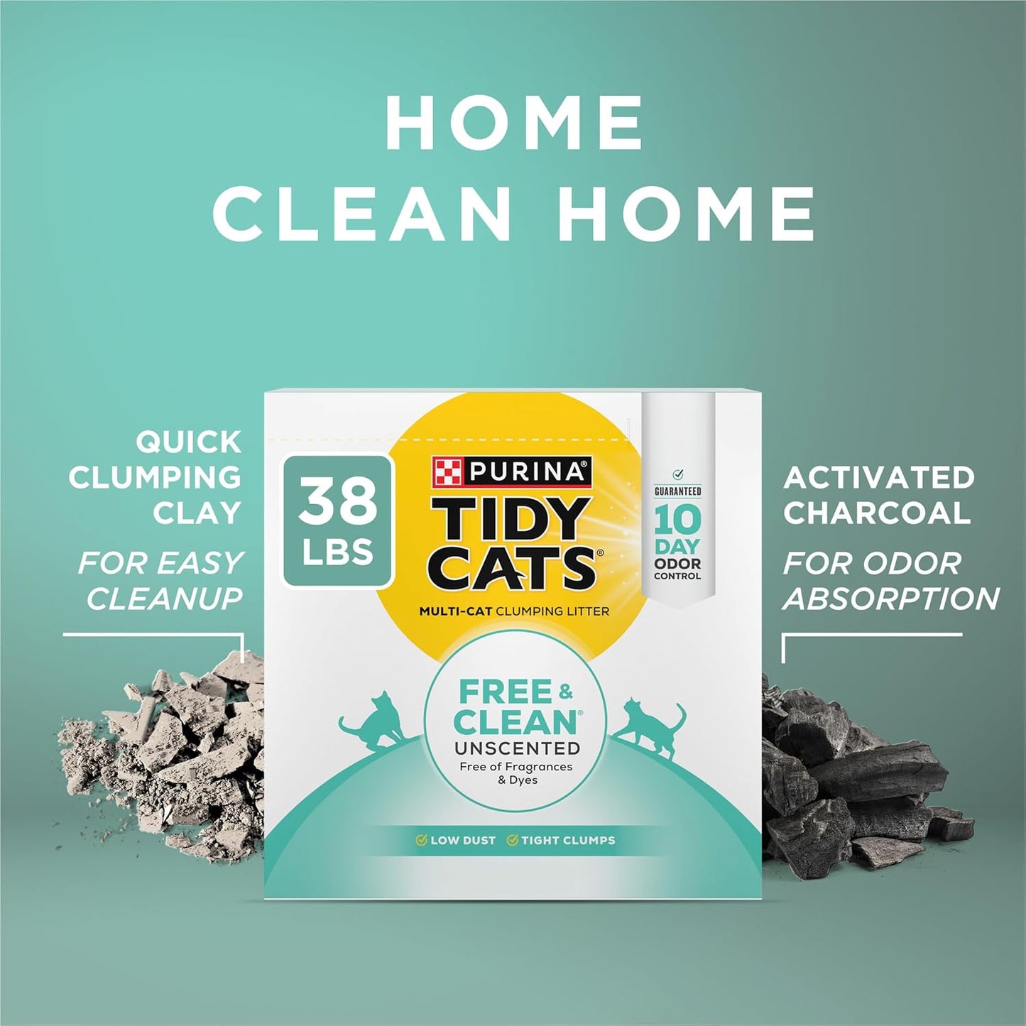 Purina Tidy Cats Free and Clean Unscented Cat Litter - 38 lb. Box