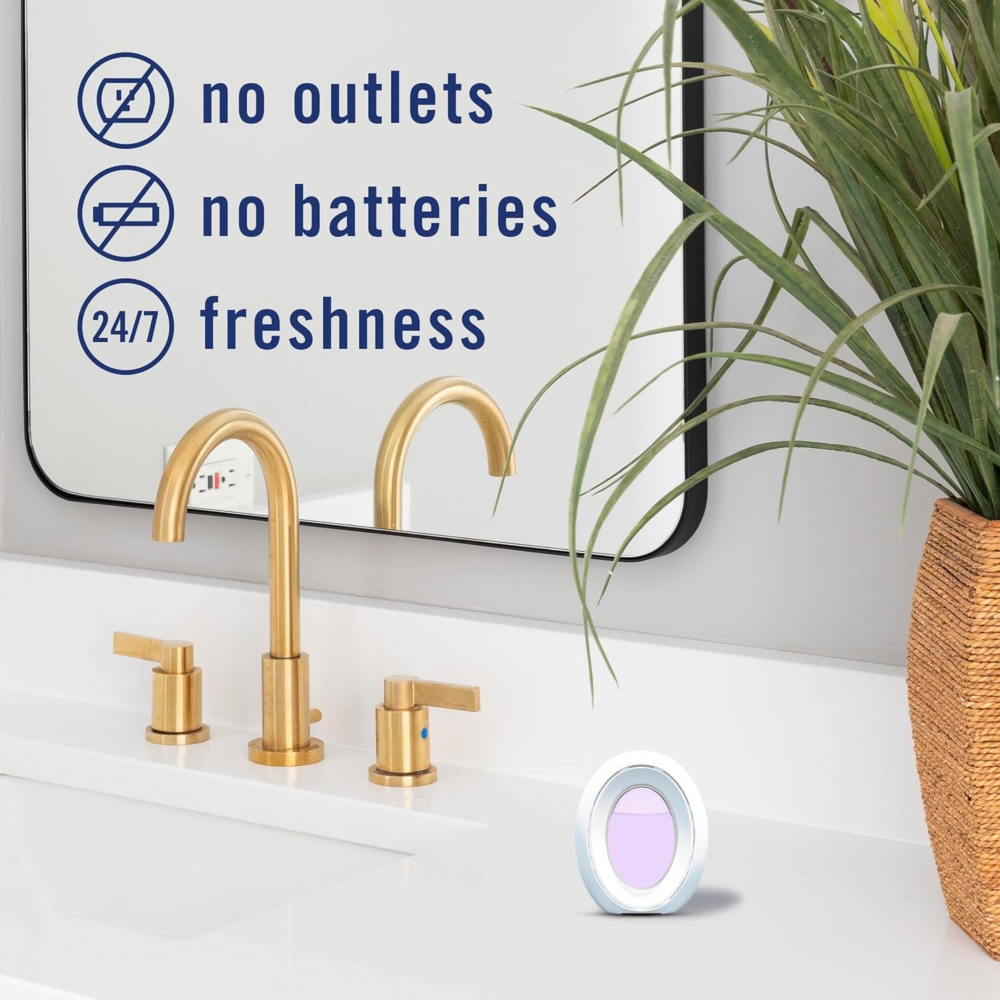 Febreze Bathroom Air Freshener, Odor-Fighting, Plug In Alternative, Air Fresheners for Home and Bathroom and Kitchen, Closet Air Fresheners, Watermelon & Lilac Scent, 4 Count